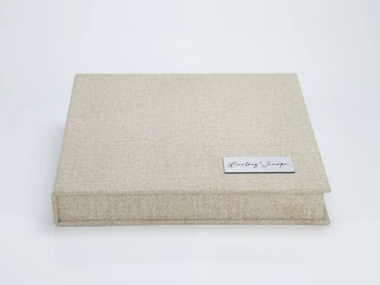 Estojo Tecido - Bege- fechado frontal